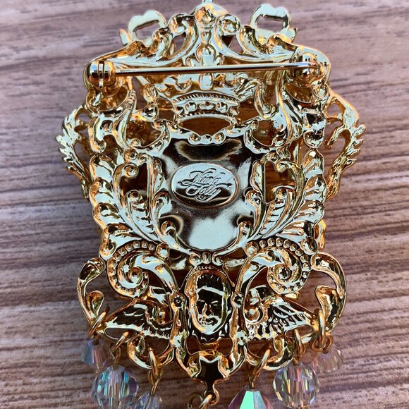 Rare Vintage Kirks Folly Coat of Arms Brooch - Picture 7 of 7